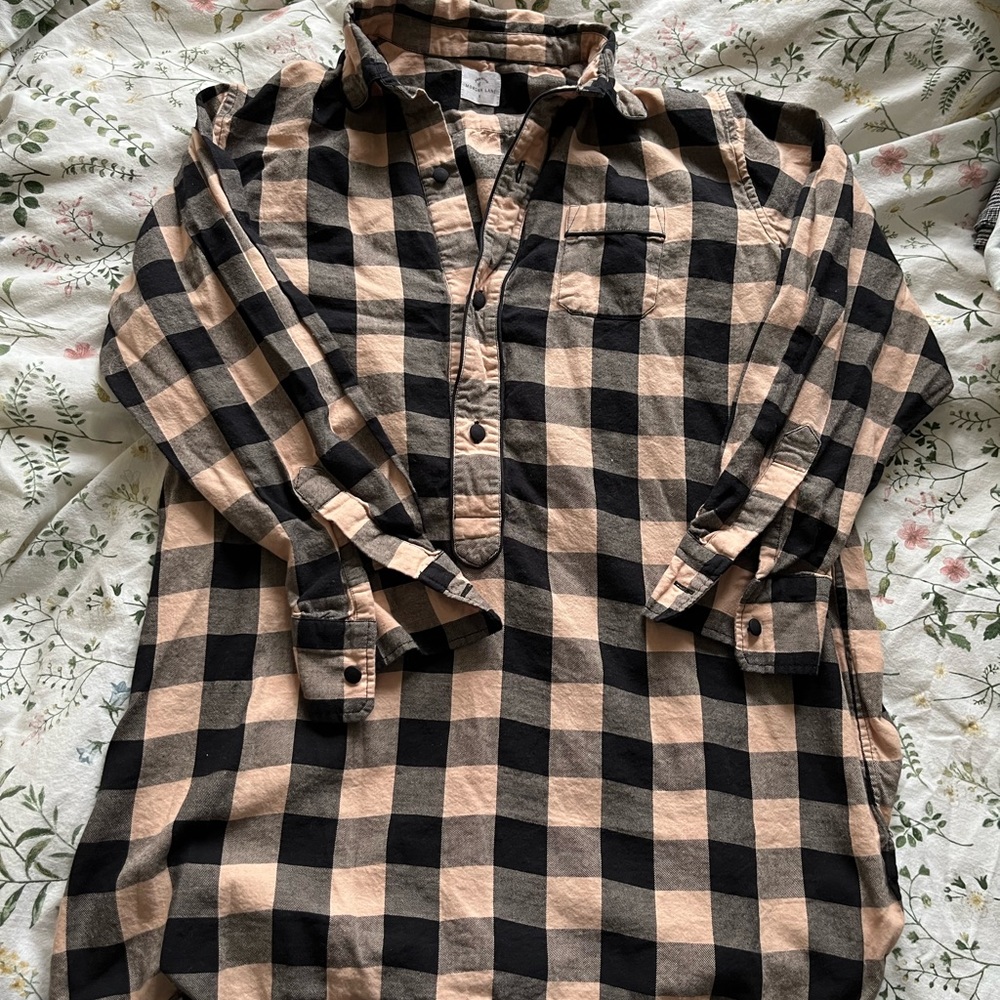 Morgan Lane Pure Cotton Flannel Plaid Sleepshirt